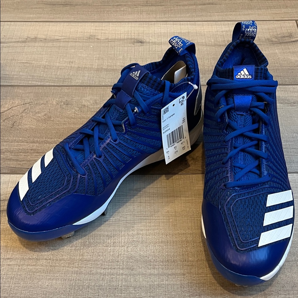 Adidas Boost Icon 3 Blue and White Baseball Cleats Men’s 9 NWT